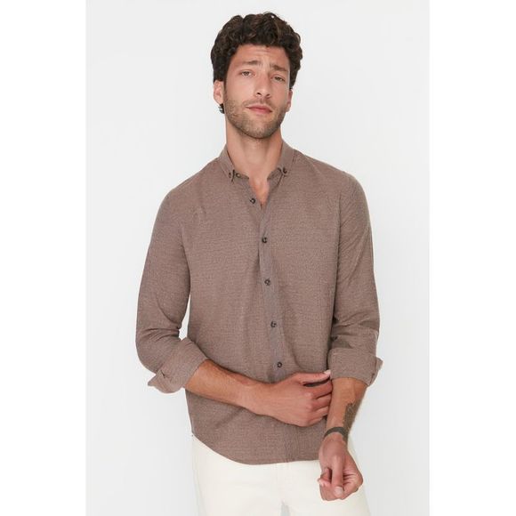 NWT Trendyol Men Slim Button placket Woven Shirt - Picture 3 of 9